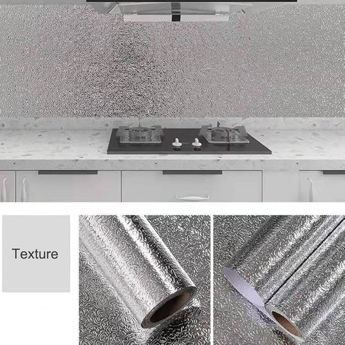 ROLLO DE PAPEL DE ALUMINIO ADHESIVO PARA COCINA 60CMX3M LISO/ CORRUGADO