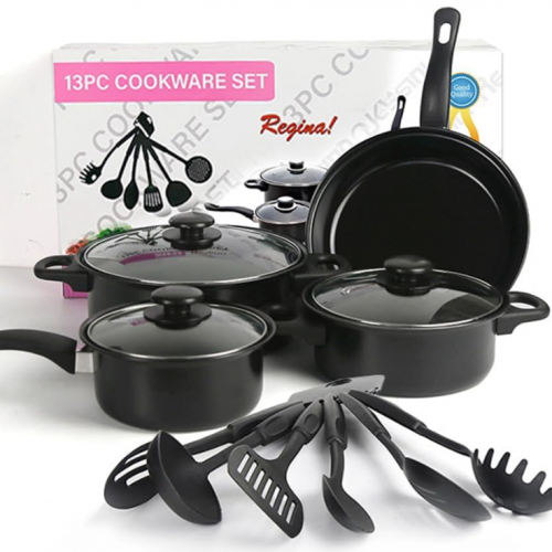 SET DE OLLAS Y SARTENES ANTIADHERENTES DE 13 UTENCILIOS
